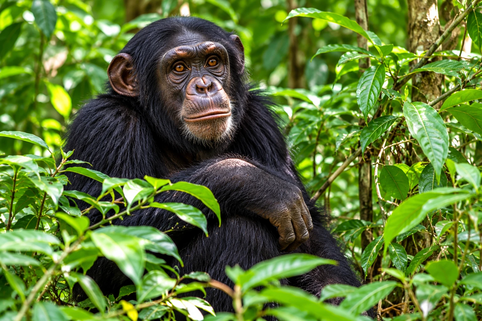 Chimpanzee trekking in Kibale National Park Uganda